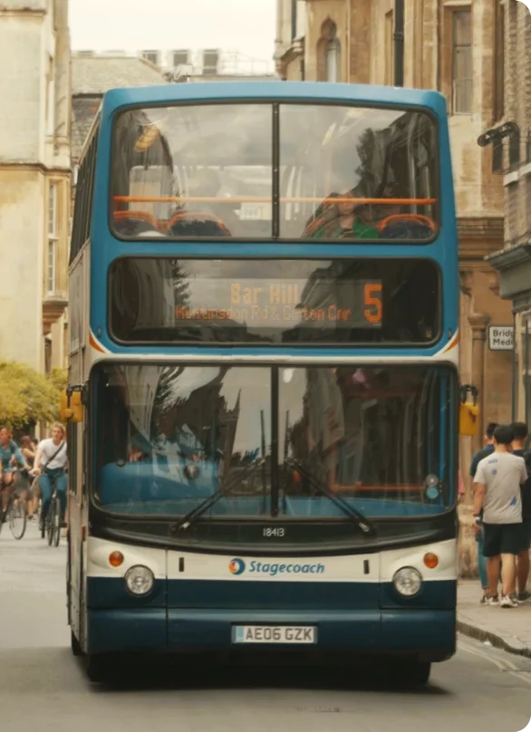 Double decker bus in the city