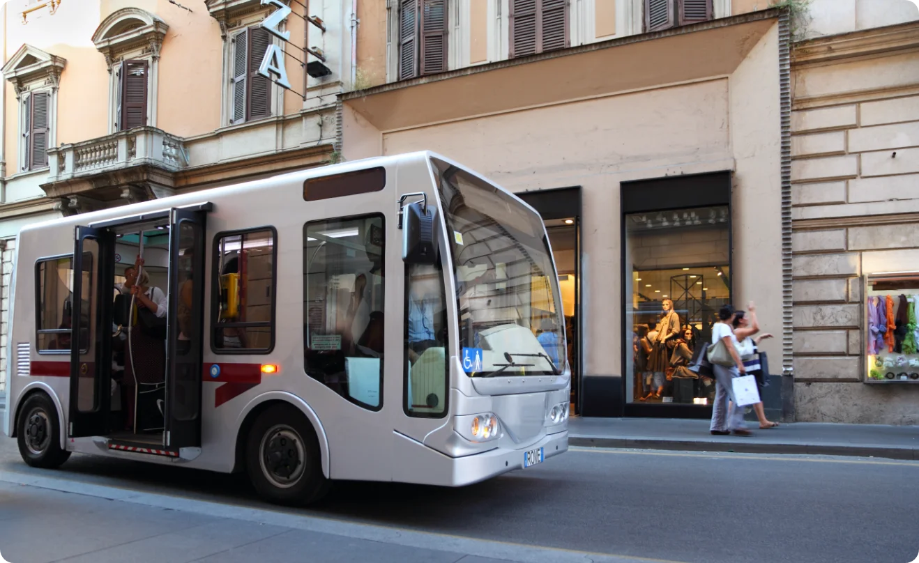 Bus in city