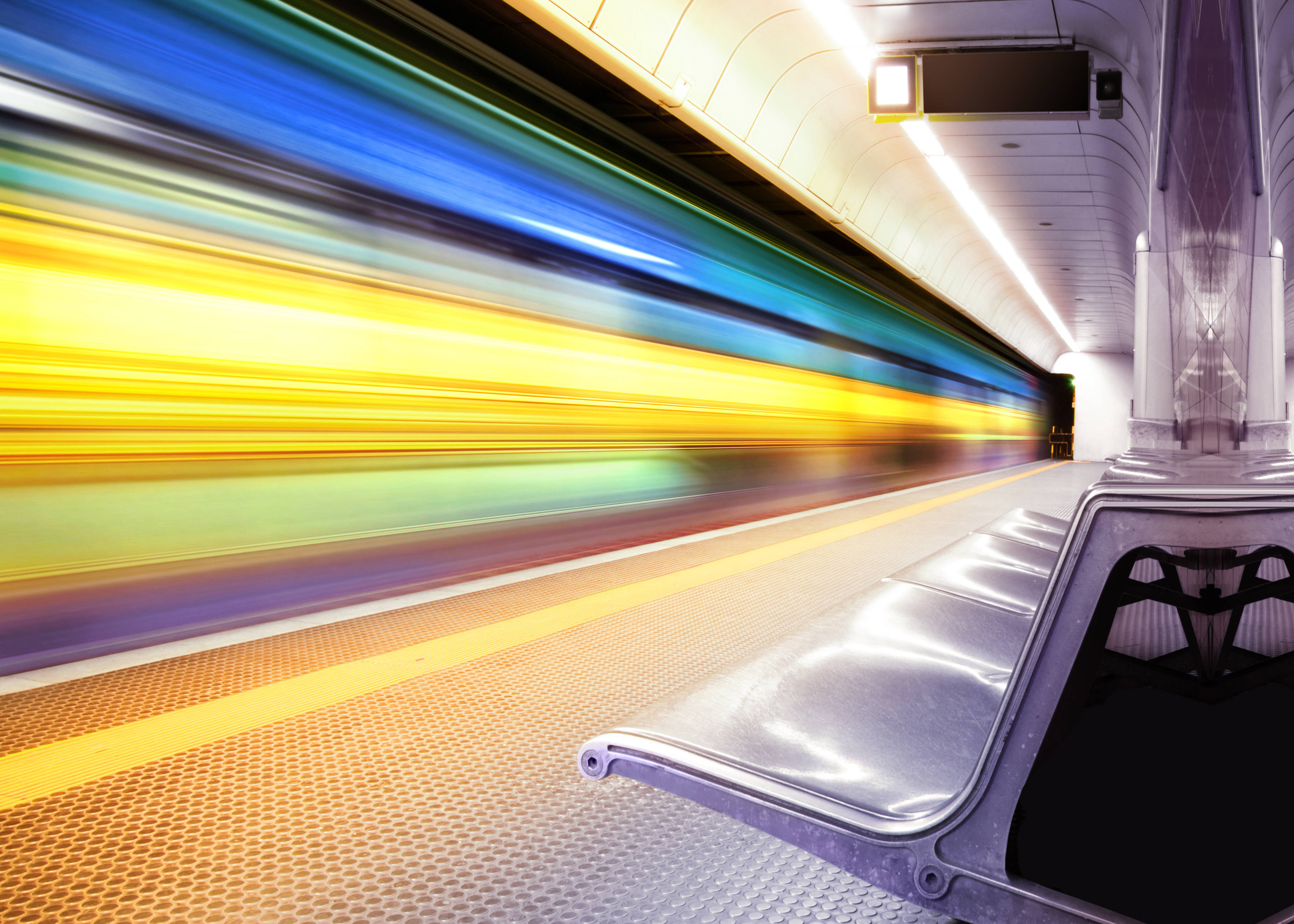 Motion,Blur,Outdoor,Of,High,Speed,Train,In,Subway