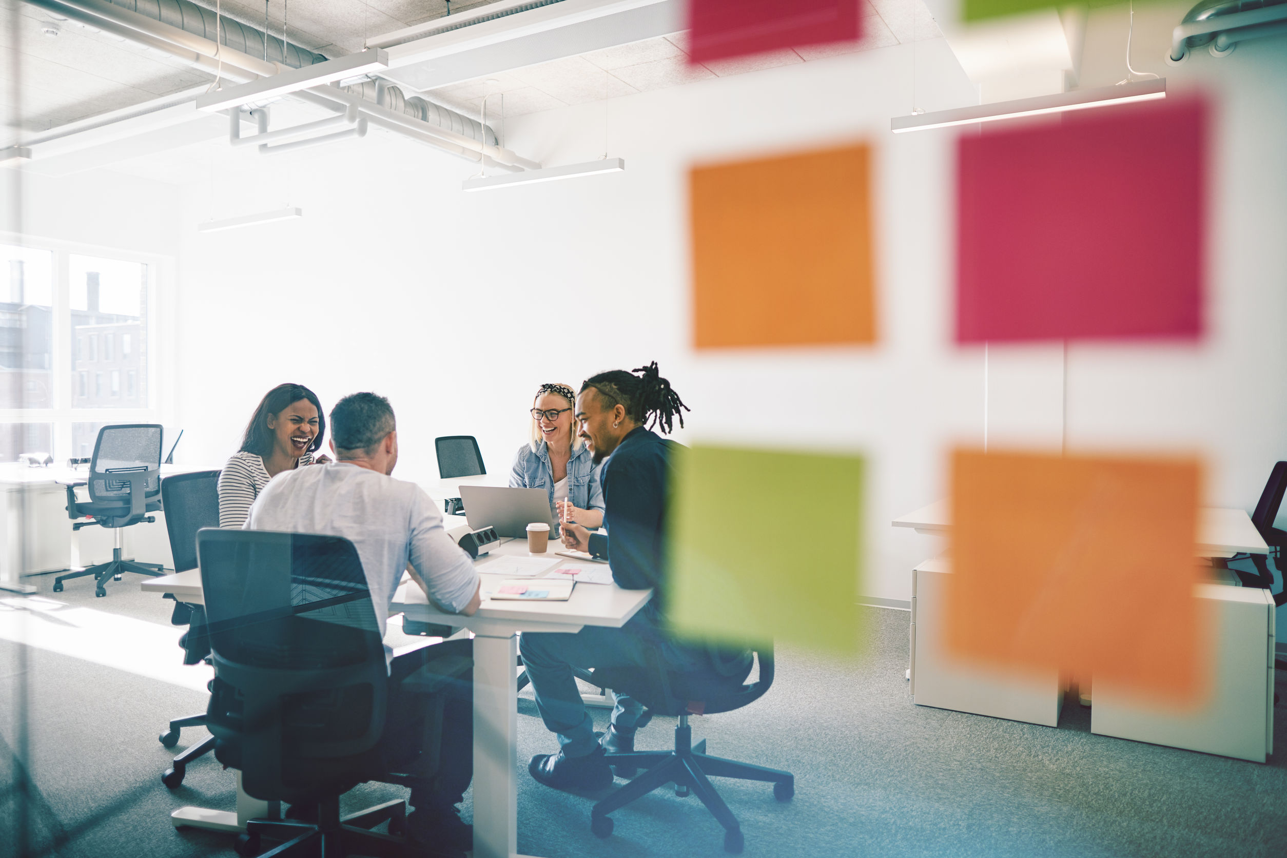 Group of co-workers in a meeting